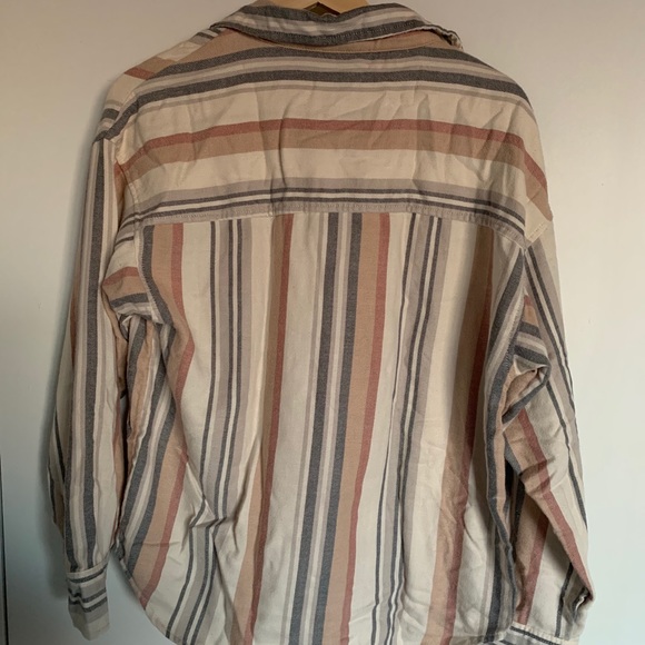 AE Striped Button Up Flannel - Picture 2 of 3